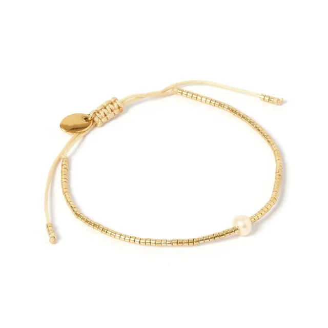 Luxury Natural Pearl Gold and Glass Bracelet – ZZS230009B 6